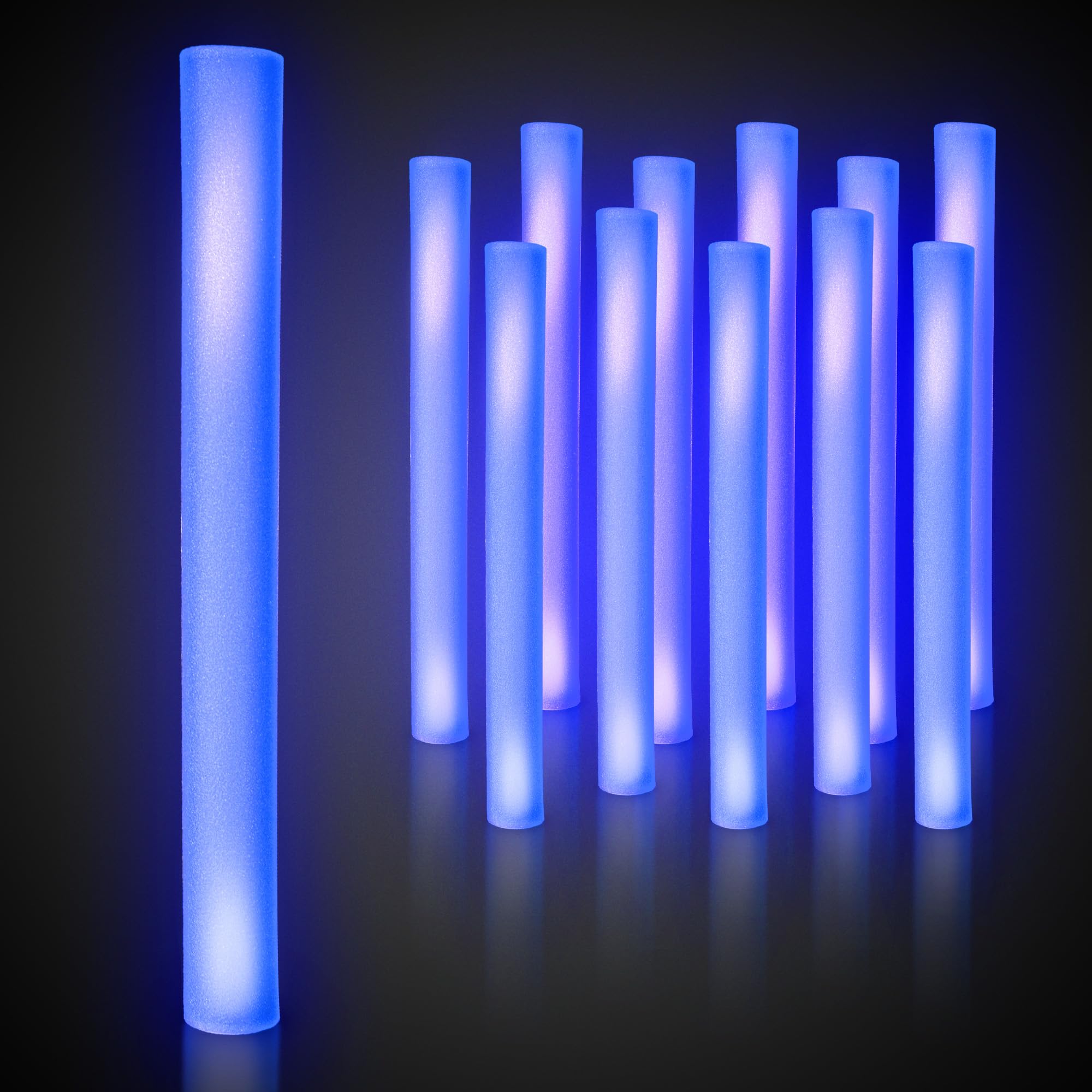 当時物　ブルースティック　ネオンライト　33cm ４本セット Amazon.com: Fun Central 16” LED Foam Sticks – 12 Pack Blue Light